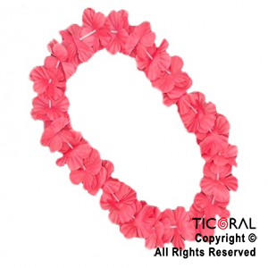 COLLAR HAWAIANO COLOR ROSA FLUO x 12